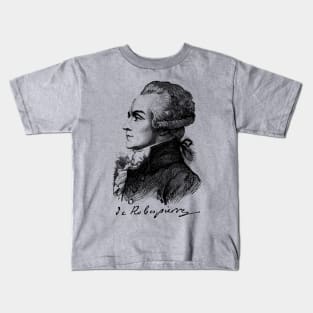 Maximilien de Robespierre Sketch - French Revolution, Jacobin, Revolutionary, Historical Kids T-Shirt